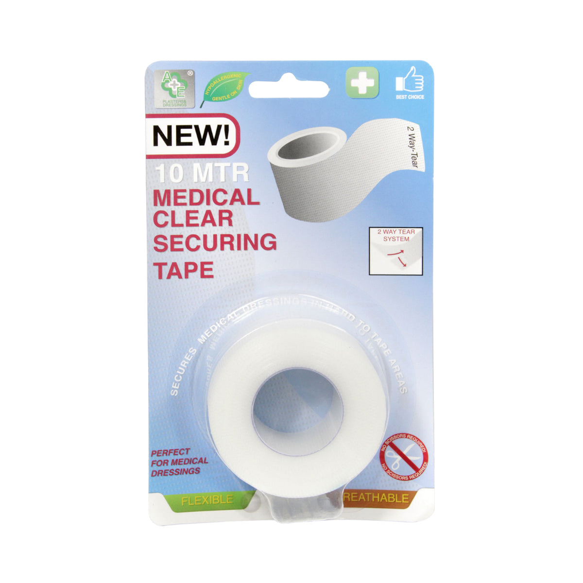 A&E Clear Medical Hospital Tape (10m)