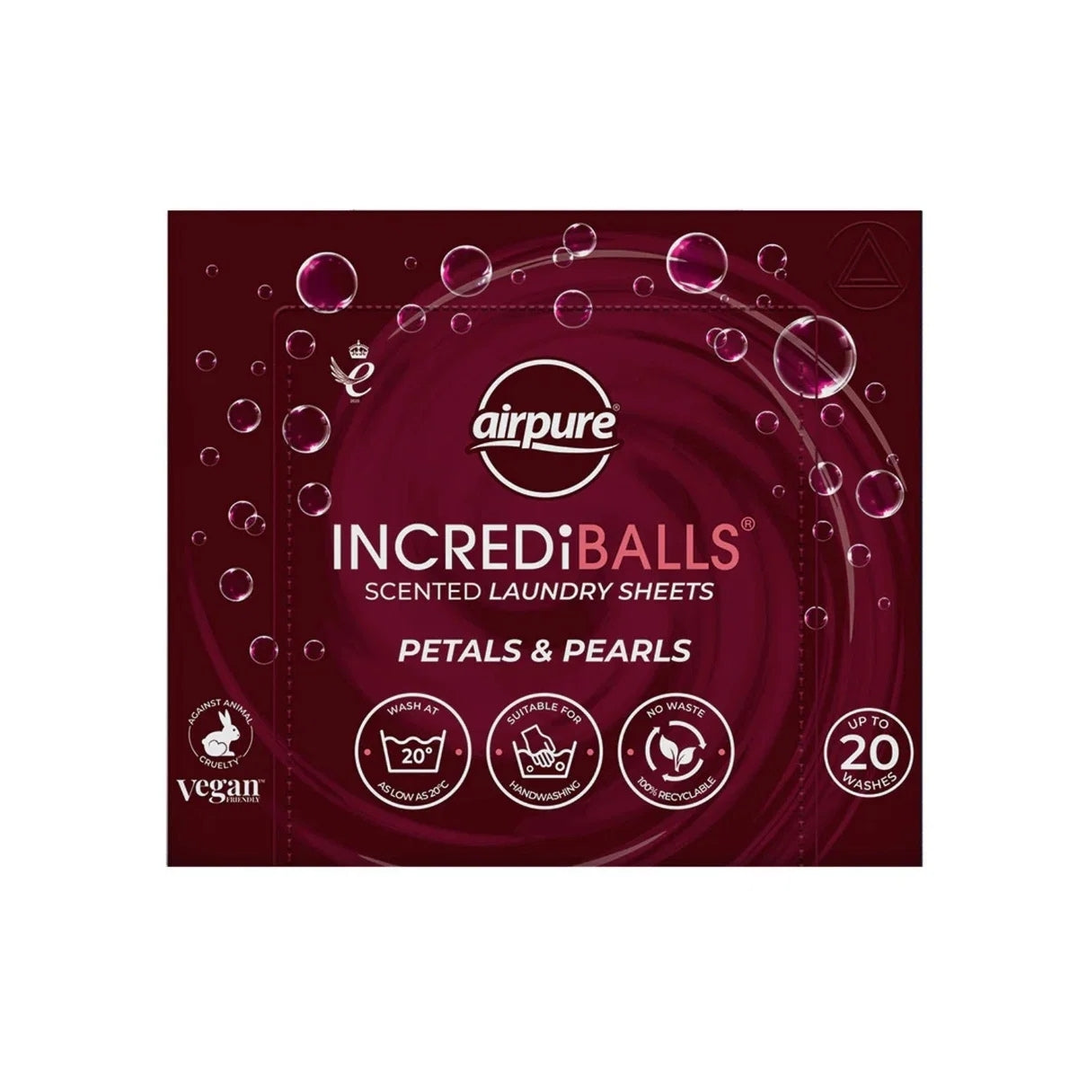 Airpure Incrediballs Laundry Sheets Petals & Pearl