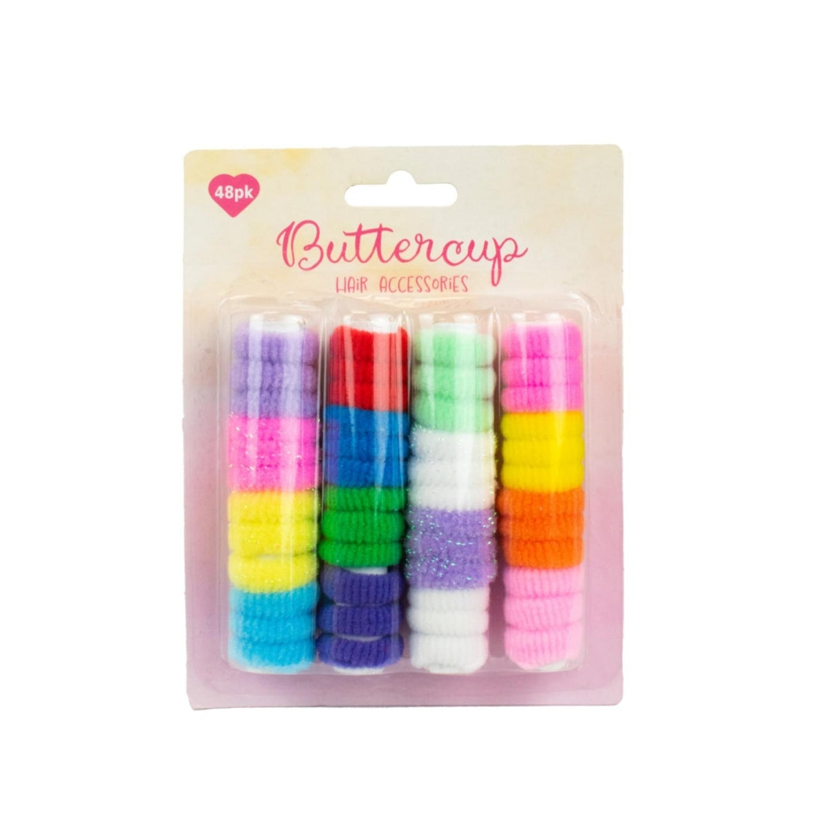 Assorted Colour Pony Tails 48pk