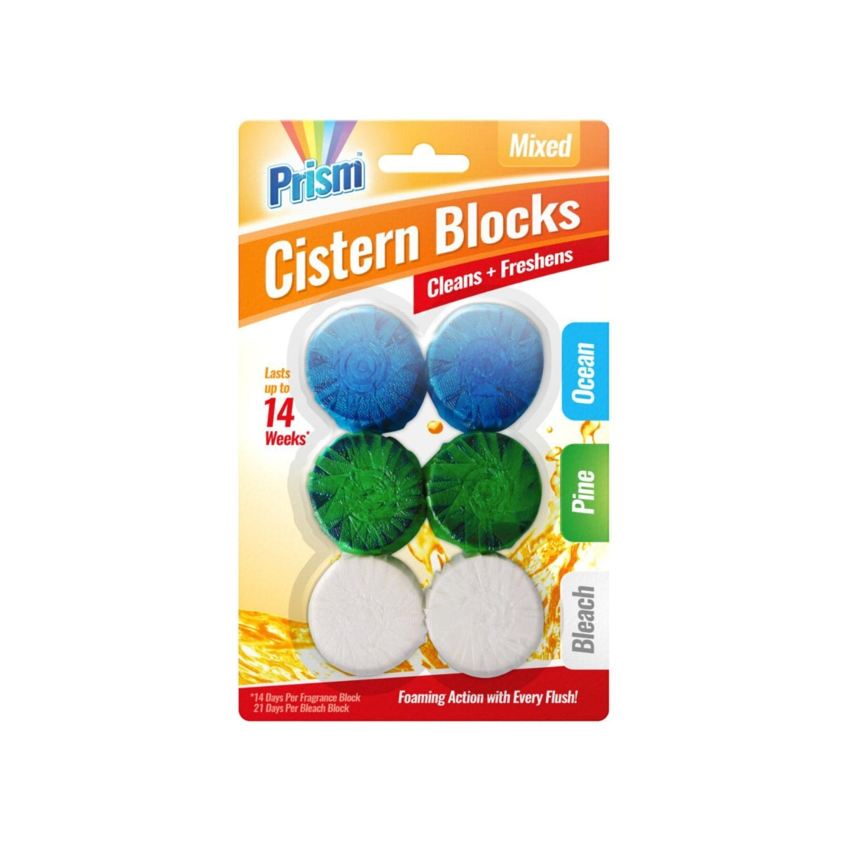Assorted Fragranced Toilet Block 6x50g