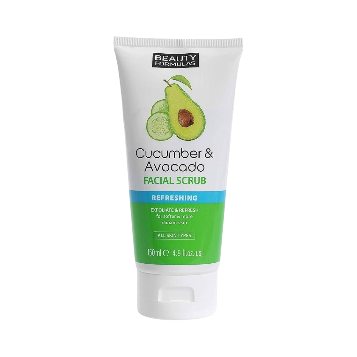 Beauty Formulas Facial Scrub Cucumber & Avocado 150ml