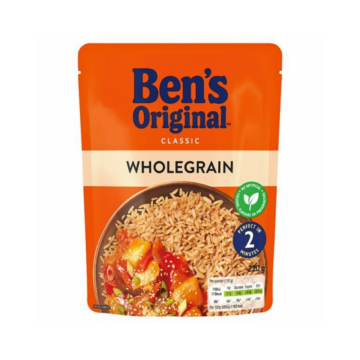 Bens Original Wholegrain Microwave Rice 220g