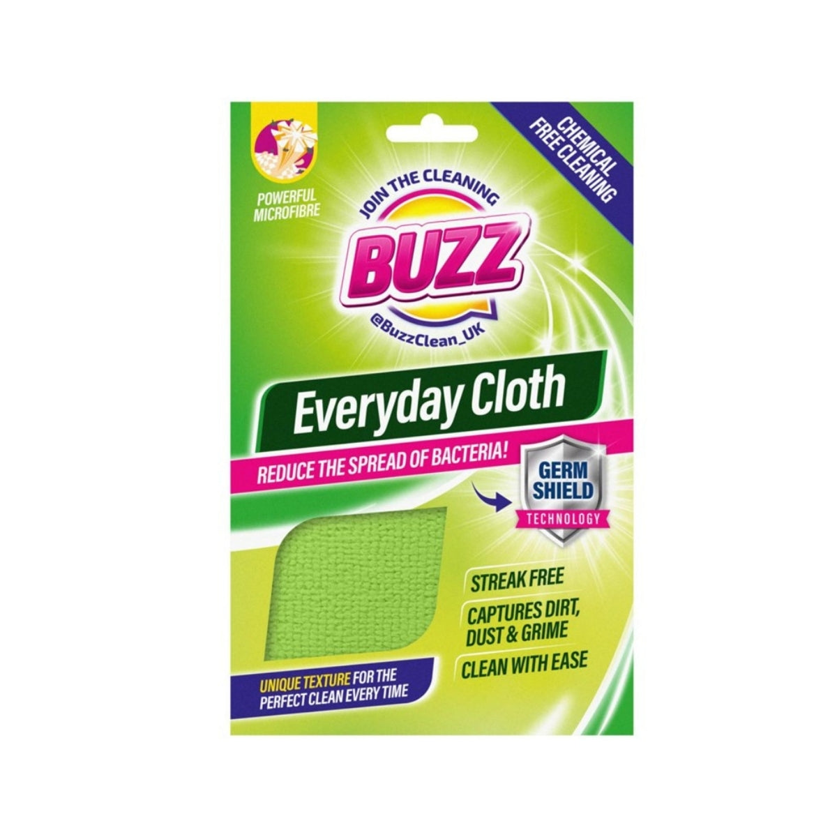 Buzz Microfibre Cloth with Germ Shield OC