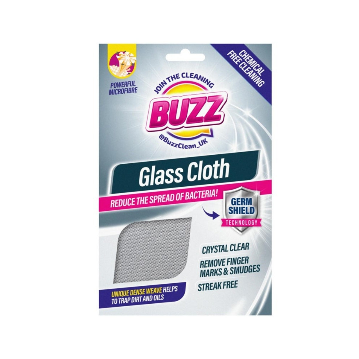 Buzz Microfibre Glass Cloth with Germ Shield OC