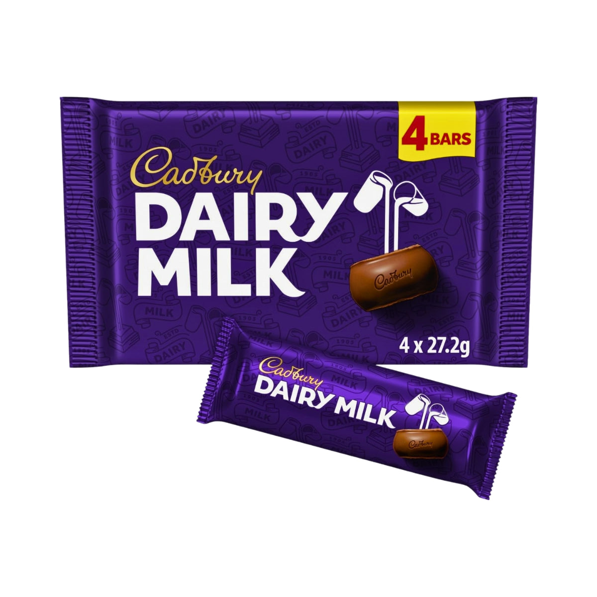 Cadbury Dairy Milk Chocolate Bar 4 x 27.2g