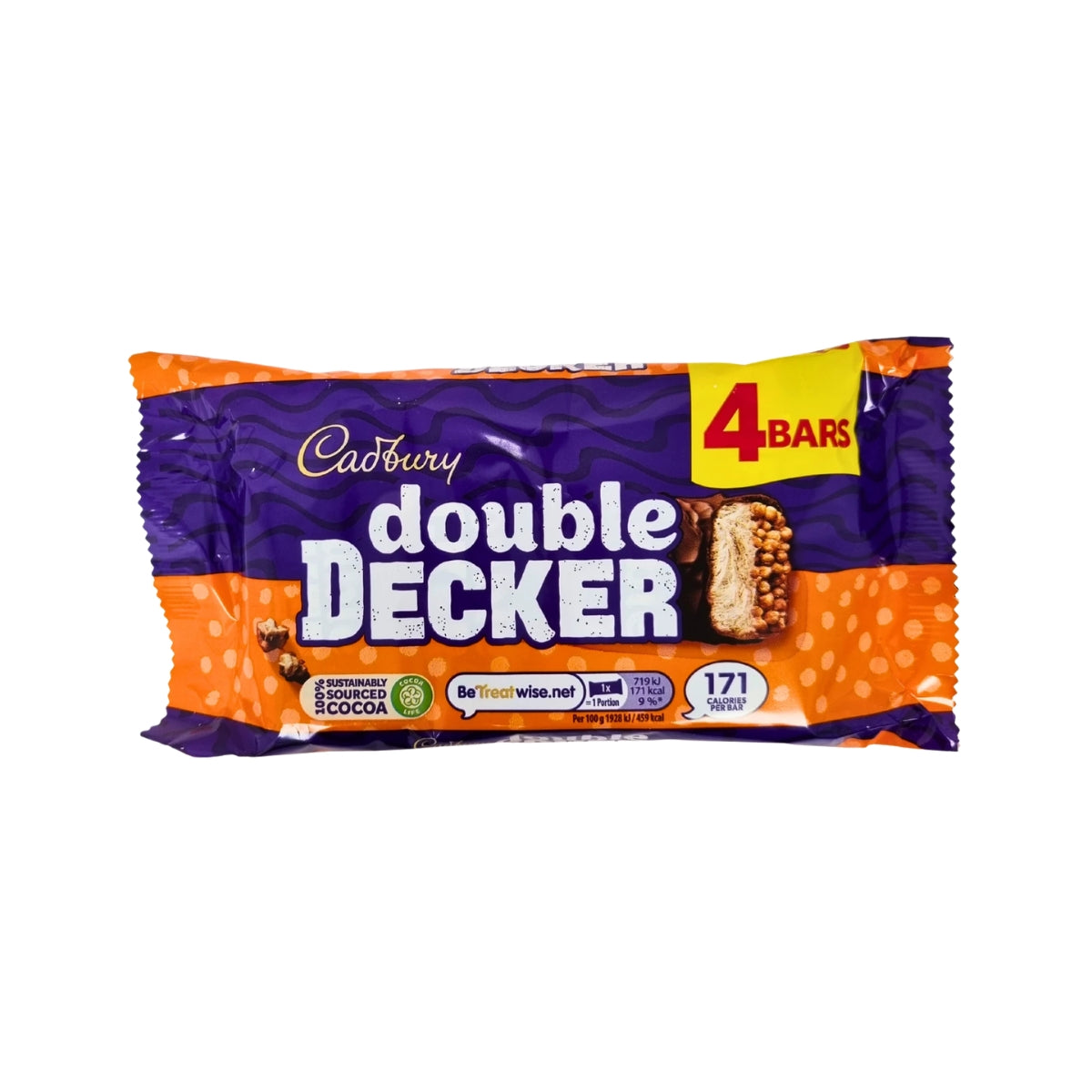 Cadbury Double Decker Chocolate Bar 4 x 37.3g