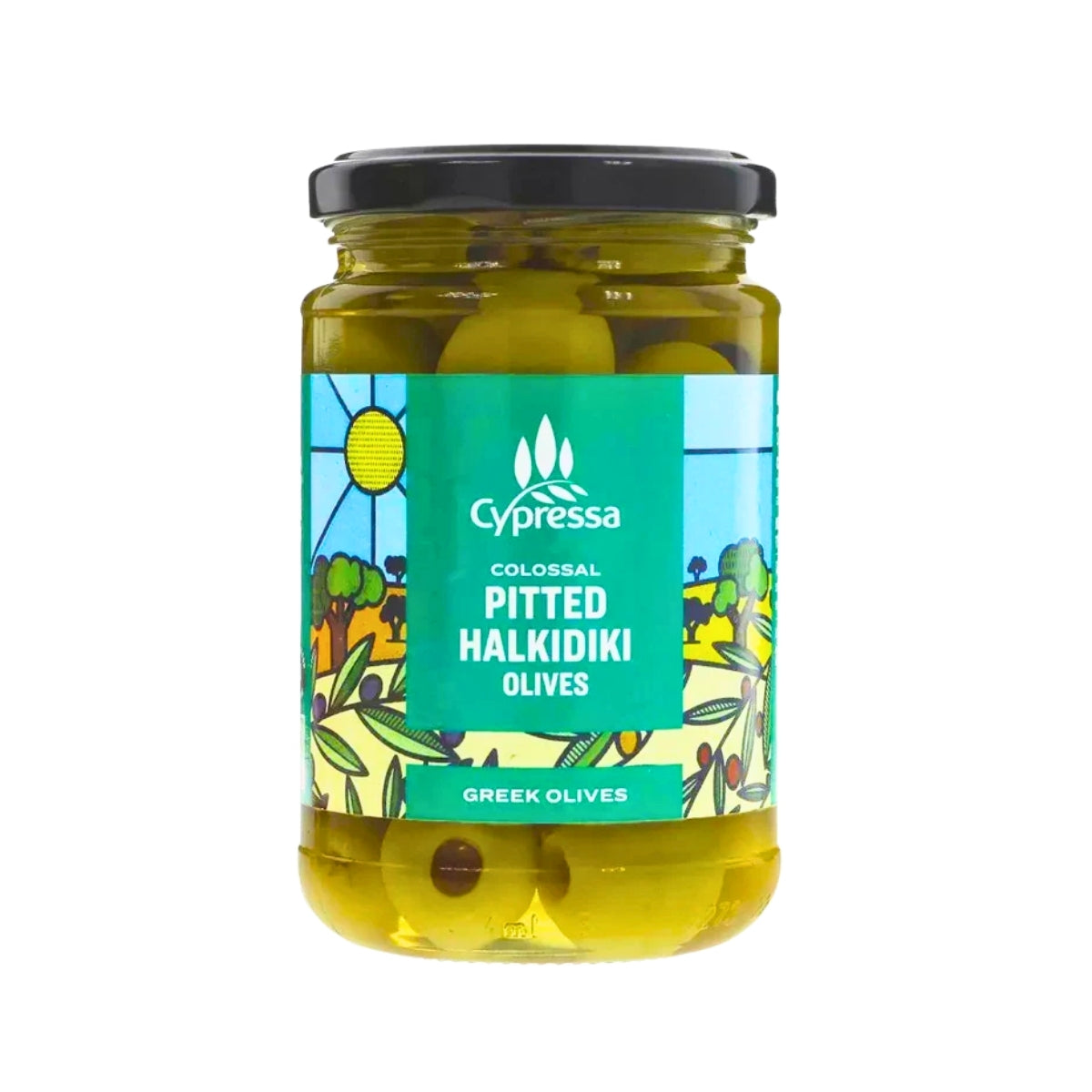 Cypressa Greek Halkidiki Pitted Green Olives 380g