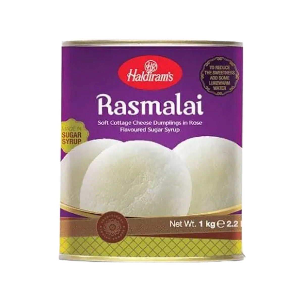 Haldiram's Rasmalai Tin (1kg)