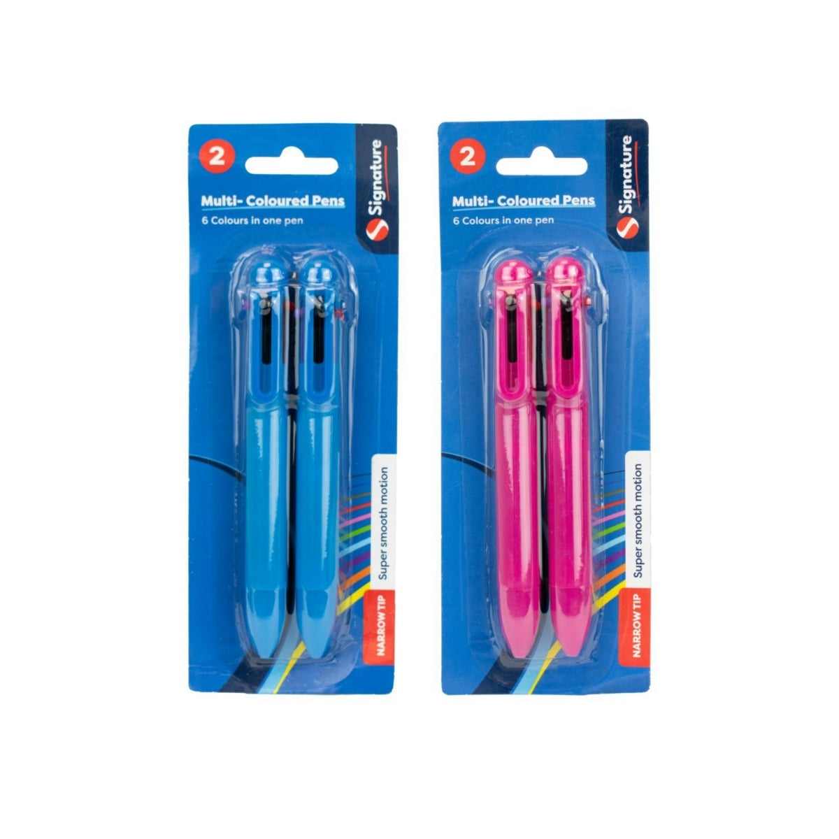 6 in 1 Multi coloured Pen 2pk (1)