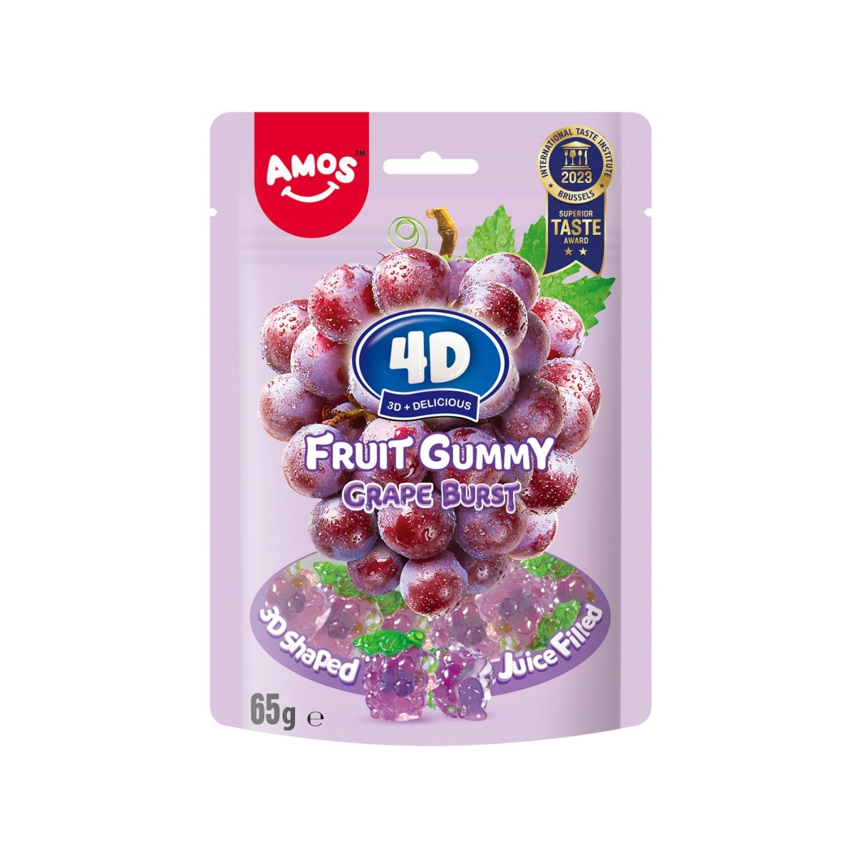 Amos 4D Fruit - Gummy Grape Burst (65g)