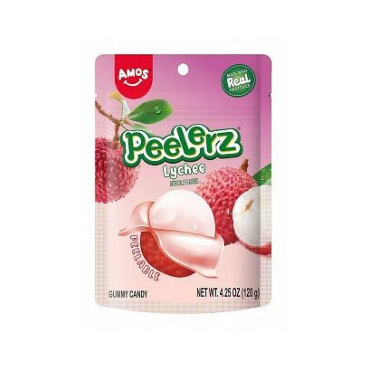 Amos Peelerz Gummy Candy Lychee 3pk 170g