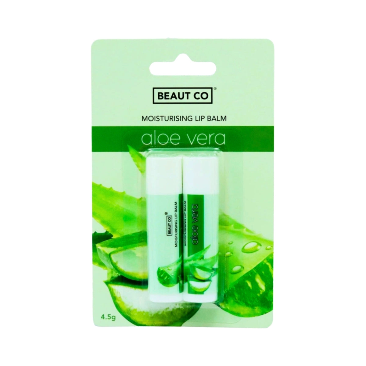 Beaut Co. Lip Balm Twin Pack Aloe Vera 4.5g