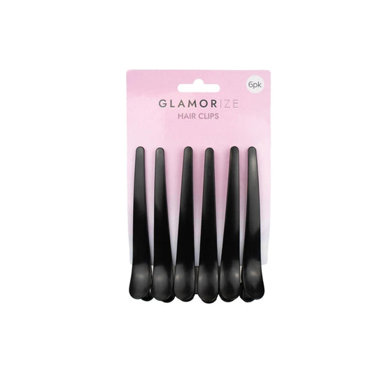 Black Hair Clips 6pk