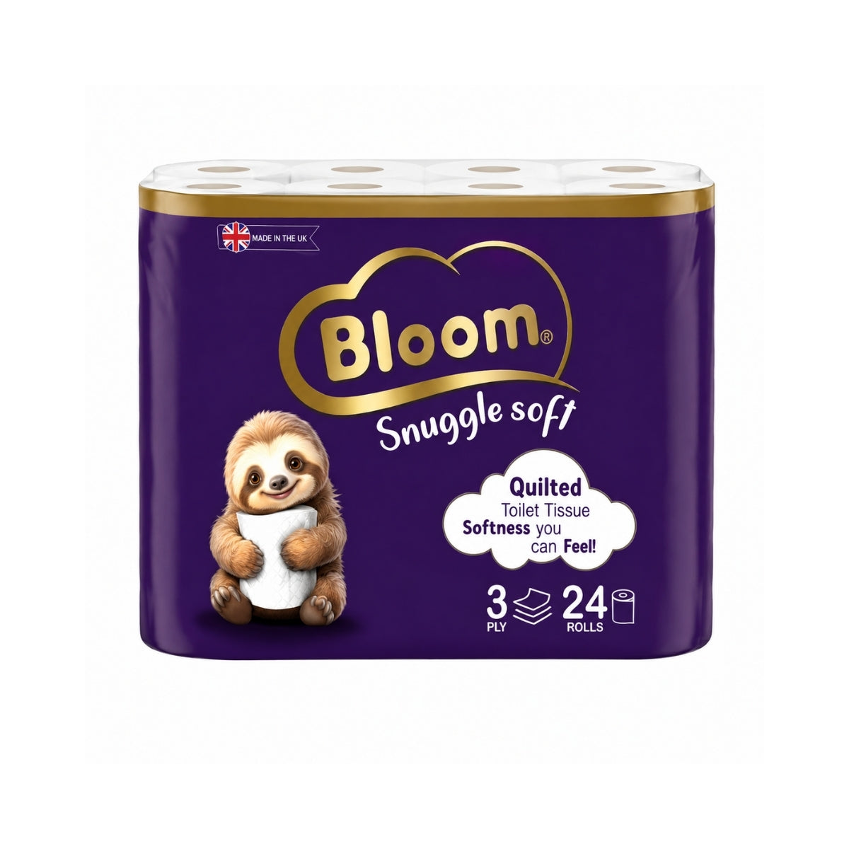 Bloom Tissue Pure White 3 Ply 24 Rolls