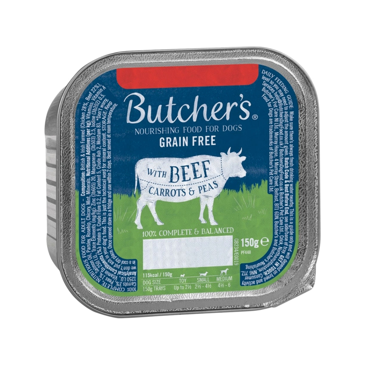 Butcher's Nourishing Food for Dogs with Beef Carrots & Peas (150g)