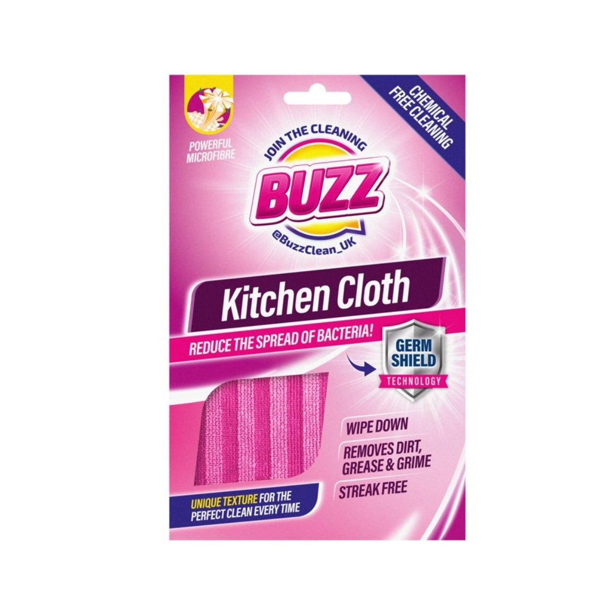 Buzz Microfibre Kitchen Cloth w Germ Shield OC
