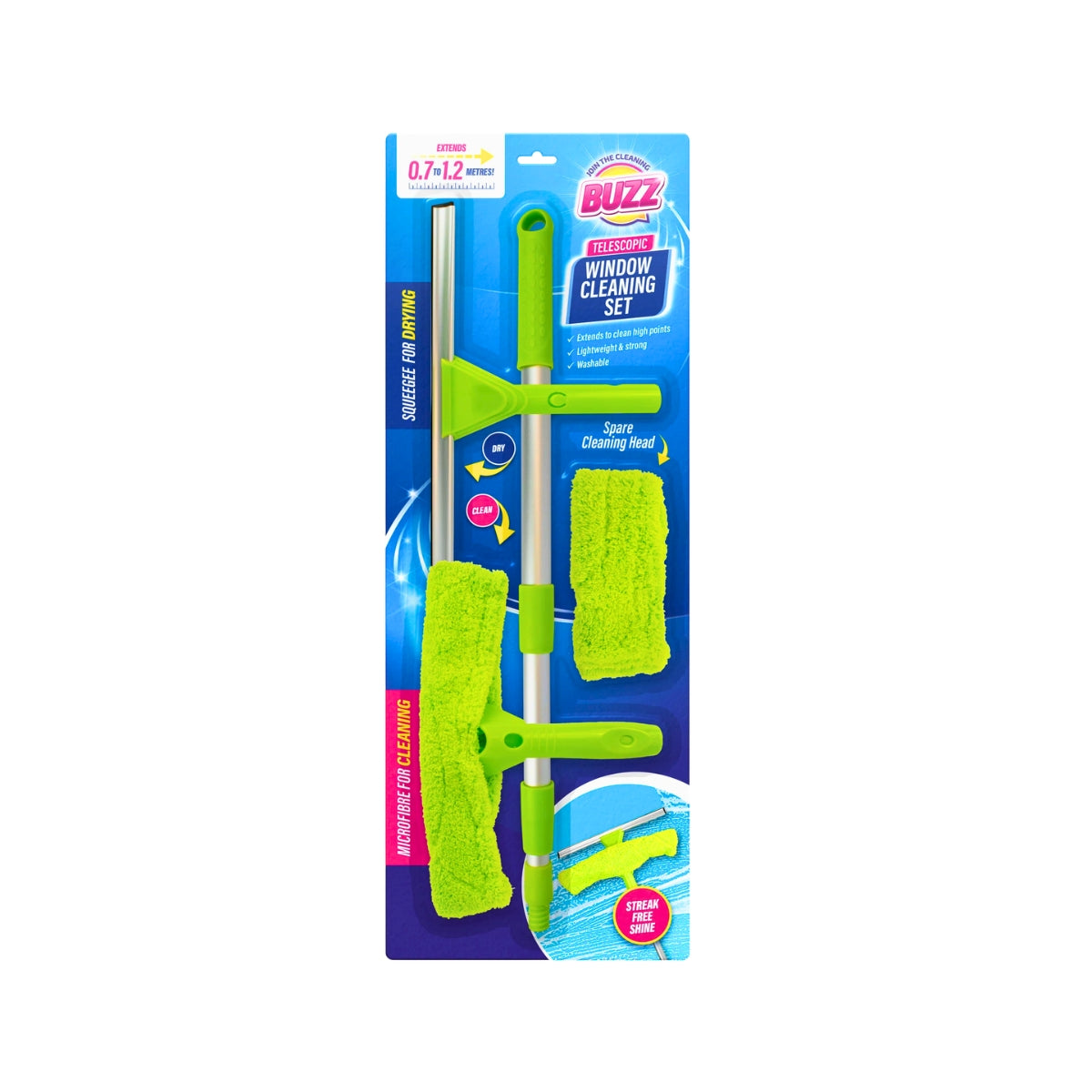 Buzz Telescopic Window Cleaning Set