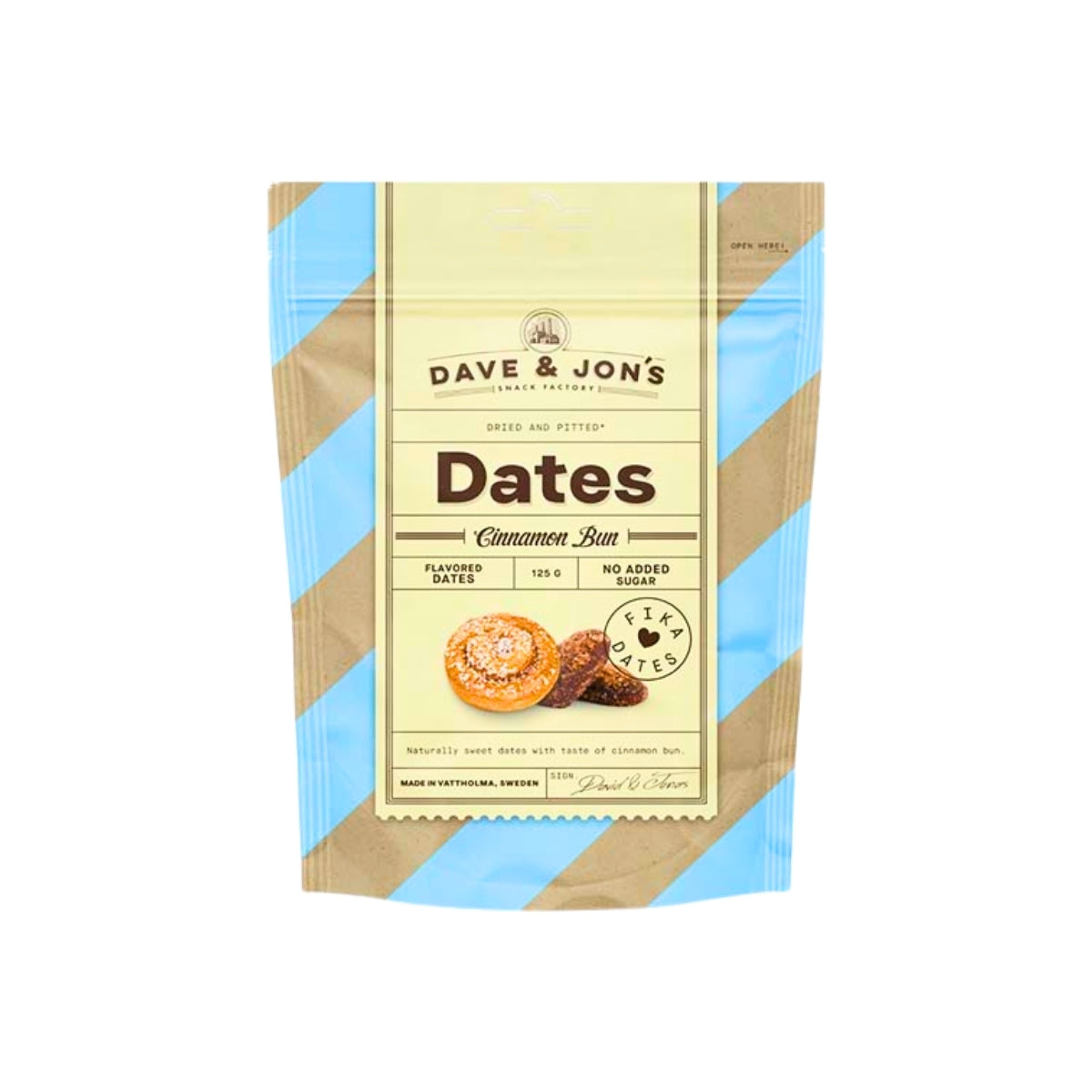 Dave And Jons Dried And Pitted Dates Cinnamon Bun 125g
