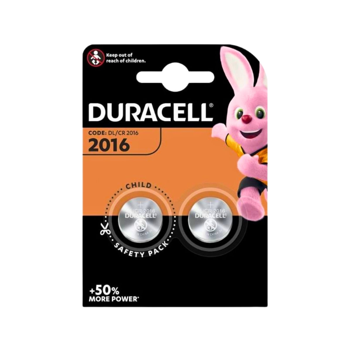 Duracell CR2016 3V Lithium Battery 2pk
