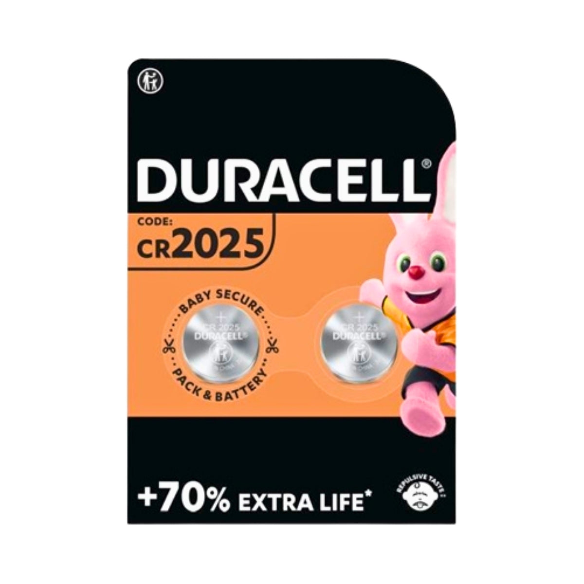 Duracell CR2025 3V Lithium Battery 2pk