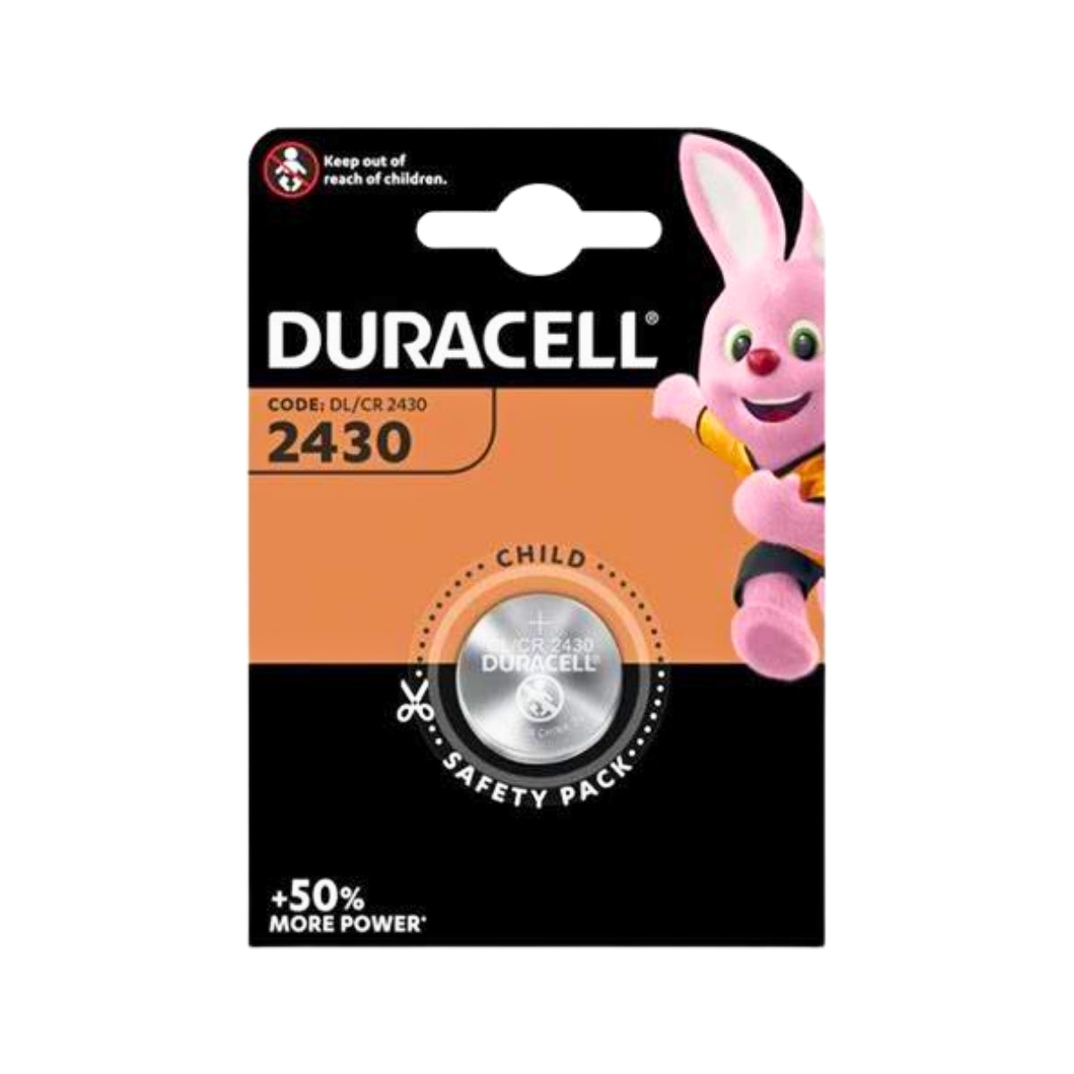 Duracell CR2430 3V Lithium Battery 1pk