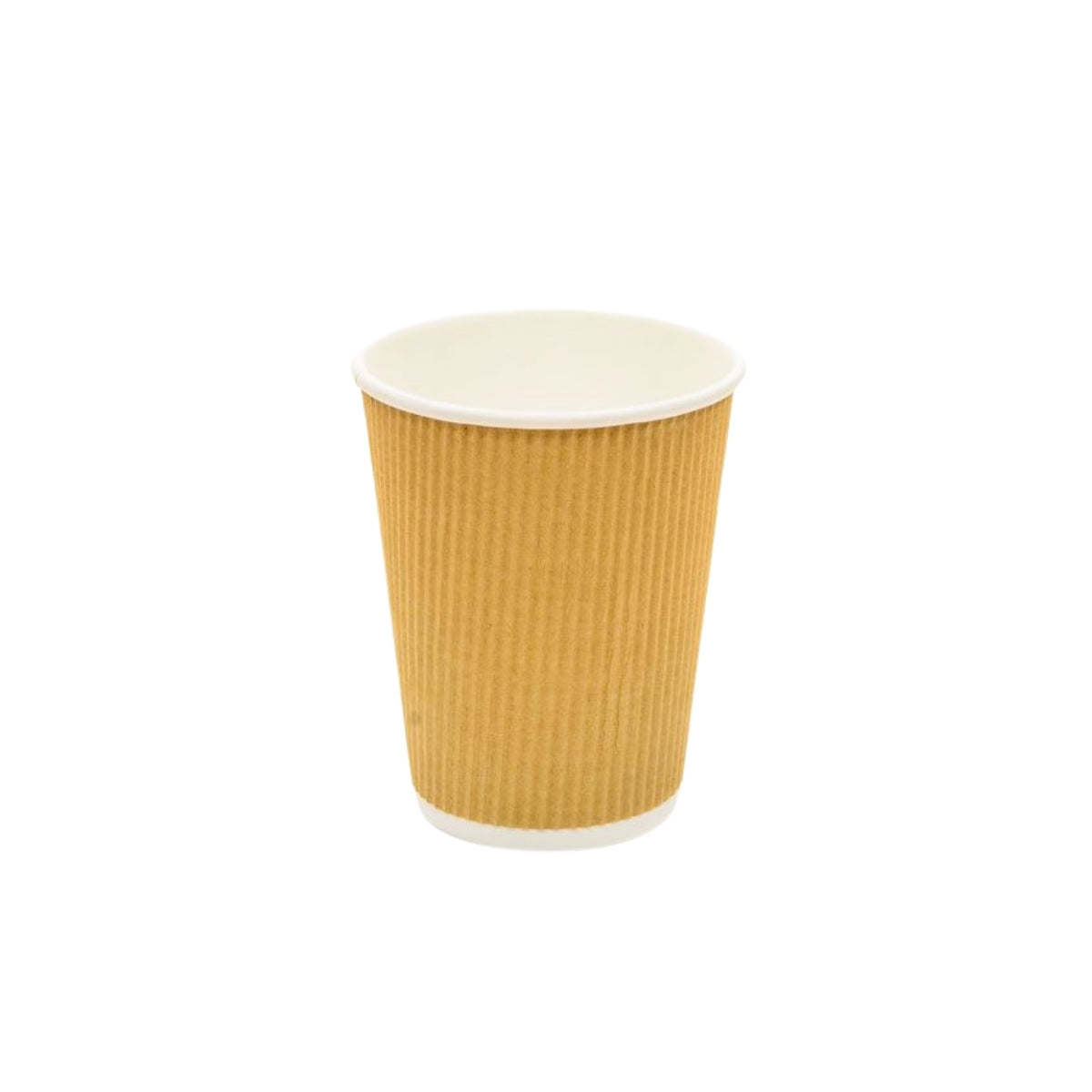 Efforias 25 x 8oz Kraft Ripple Coffee Cups - Insulated Triple Walled Takeaway Coffee Cups