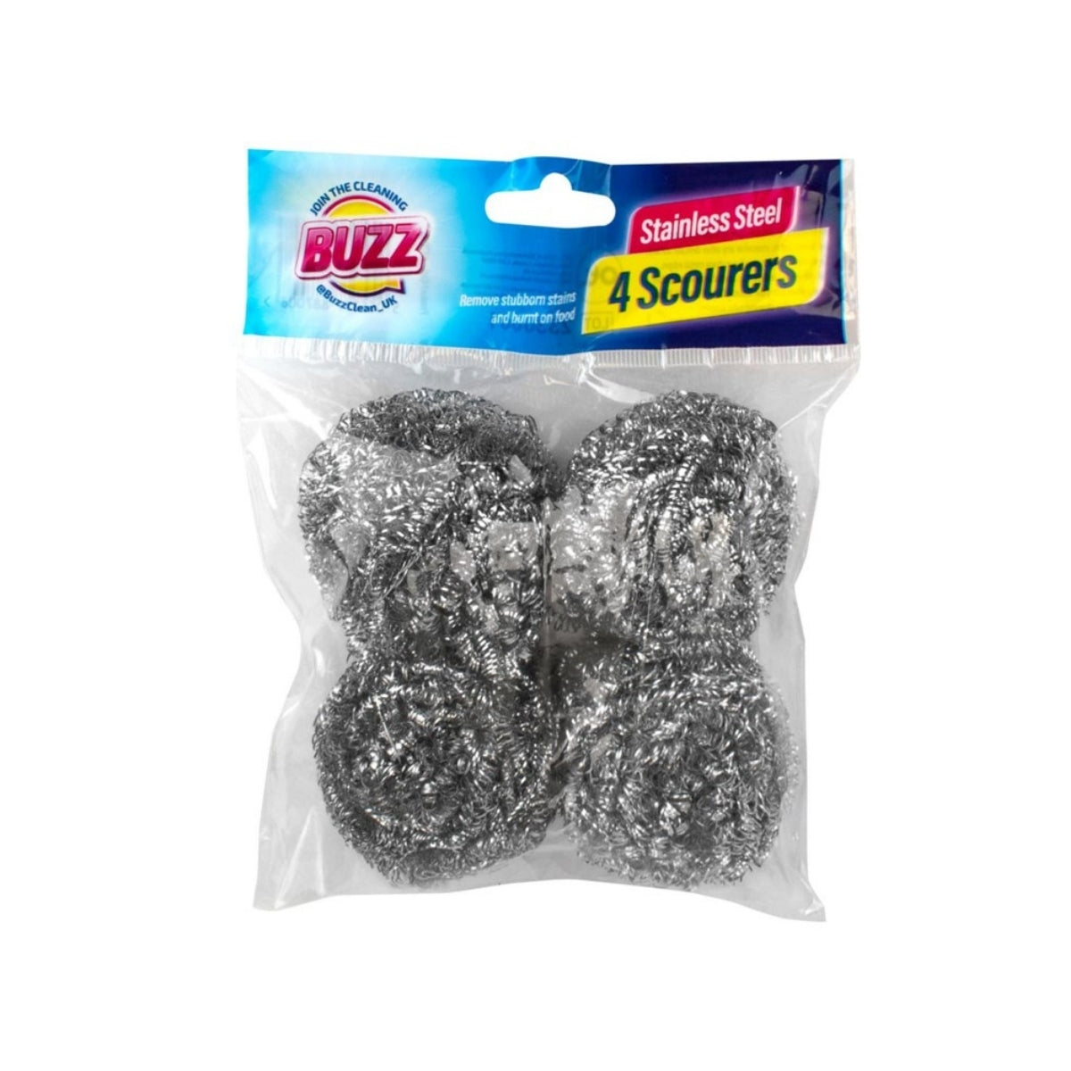 Heavy Duty Spiral Steel Scourers 4pk