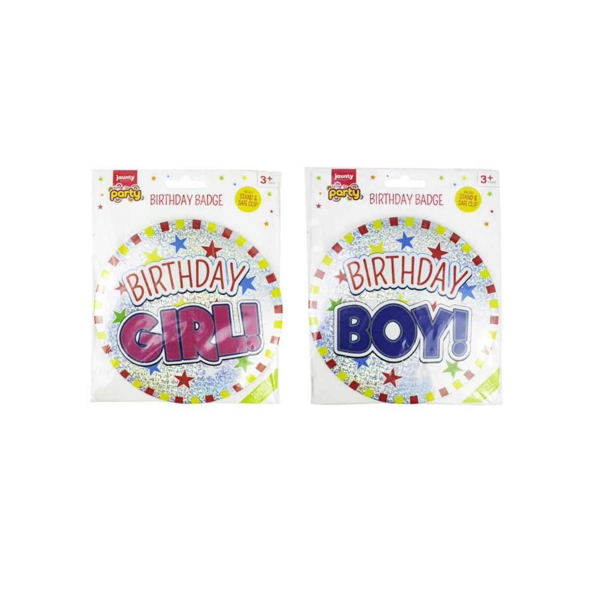 Jaunty Large Birthday Badge OC