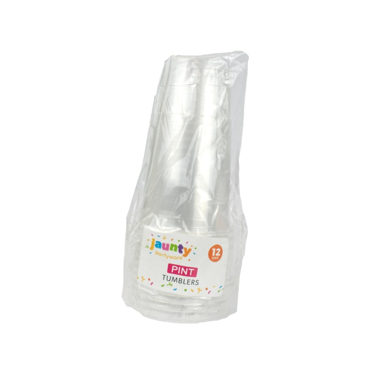 Jaunty Plastic Pint Tumblers 12pk