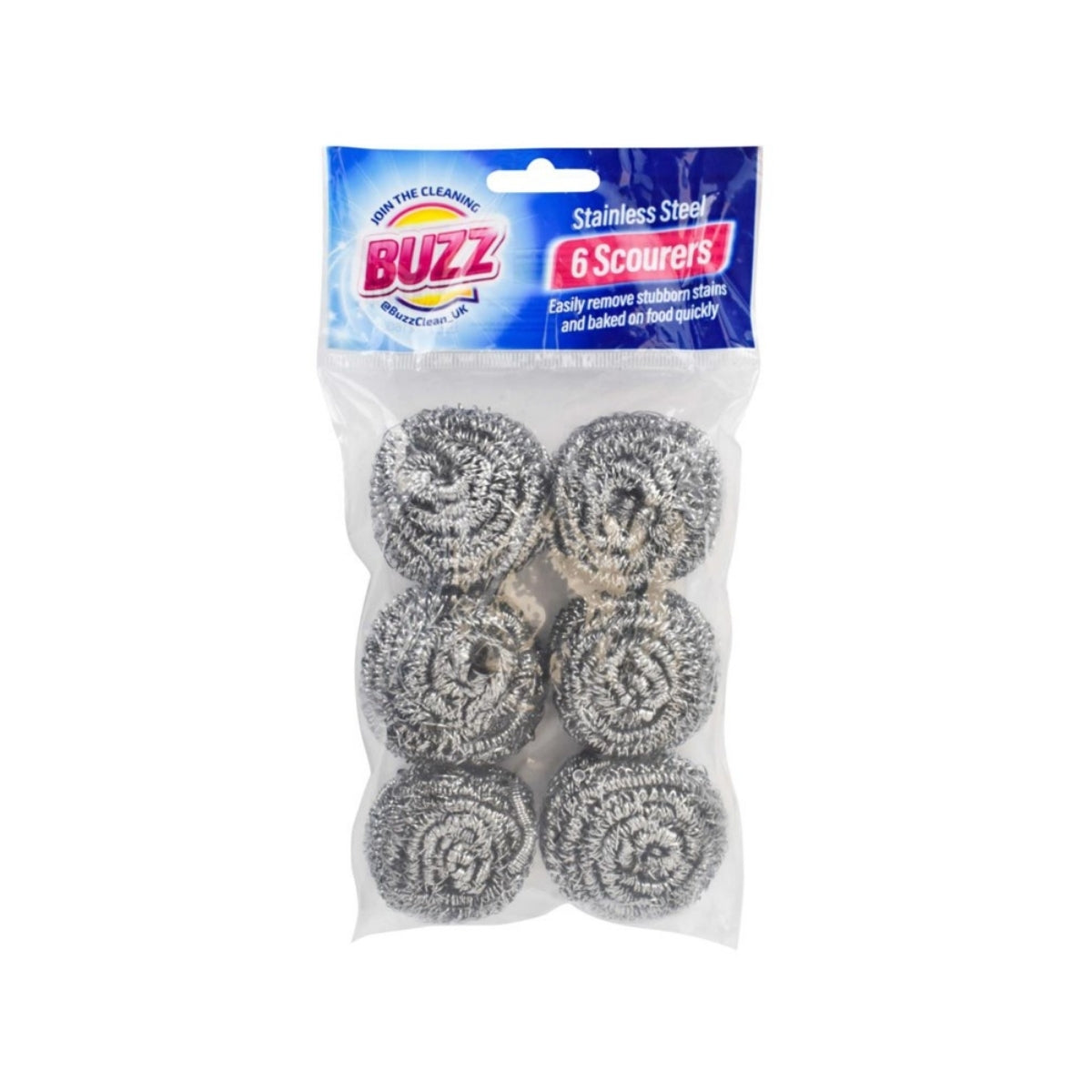 Stainless Steel Scourers 6pk